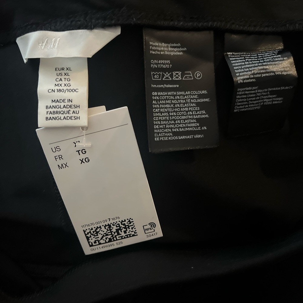 H&M Black Asymmetrical Midi Pencil Skirt - Picture 2 of 2
